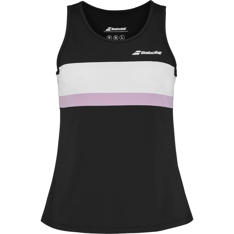 Camiseta Babolat Padel Tank Mujer Negra 2025