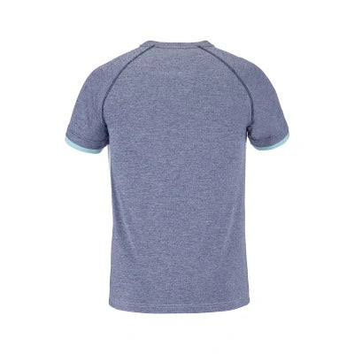Camiseta Babolat Play Crew Neck Tee Blanco/Azul jaspeado