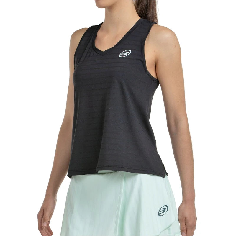 Camiseta Bullpadel Adies Negro Tejido Bicolor