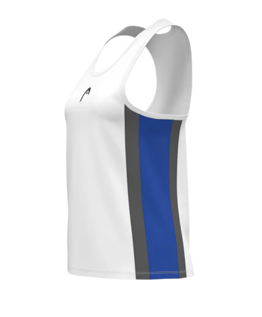 Camiseta Tirantes Head Club 25 Tech Azul Royal/Blanco
