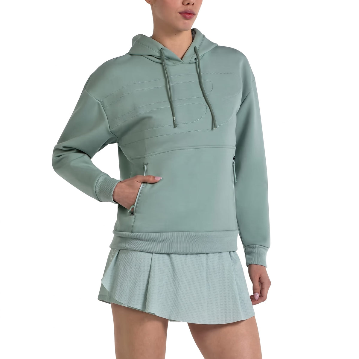 Sudadera Bullpadel Eolia Verde Jade 2026
