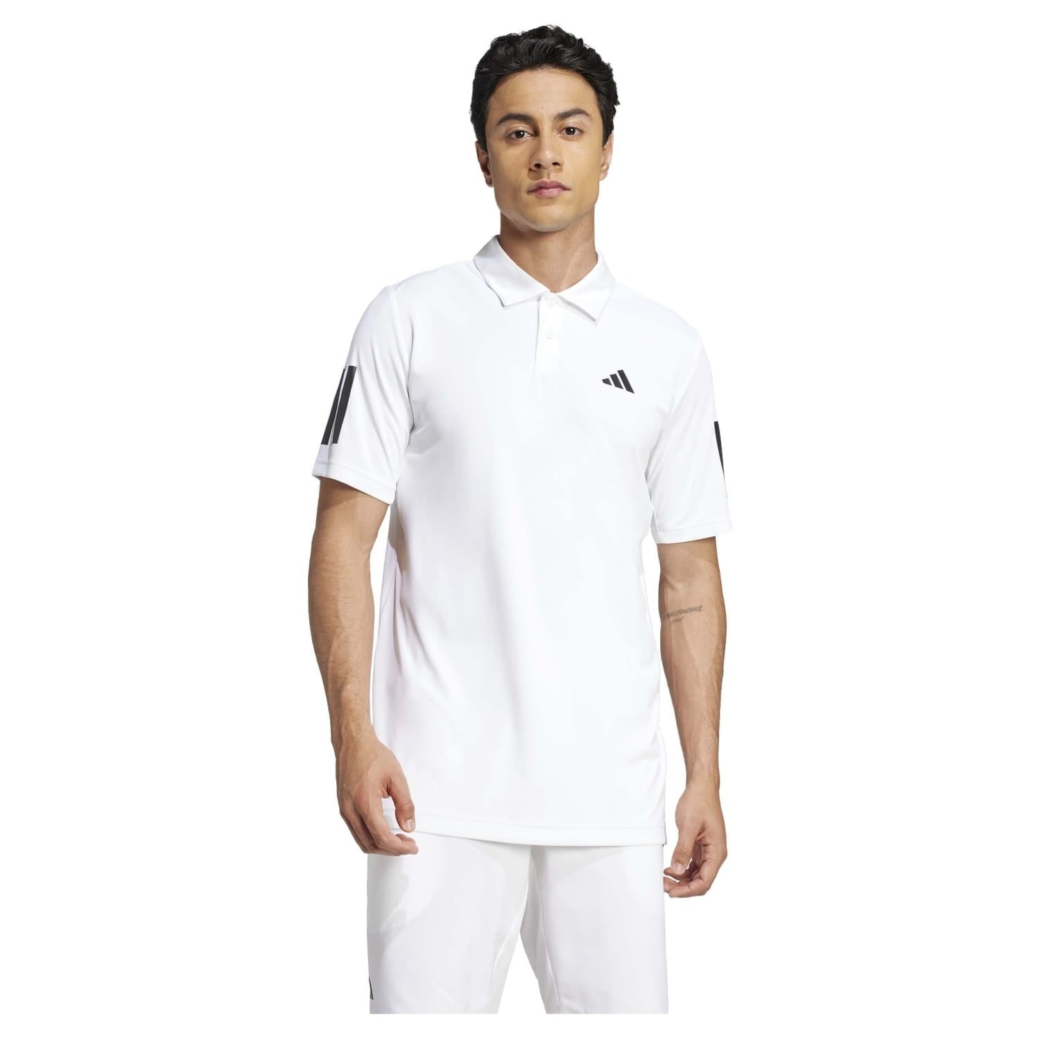 Polo Adidas Club 3STR Blanco 2026