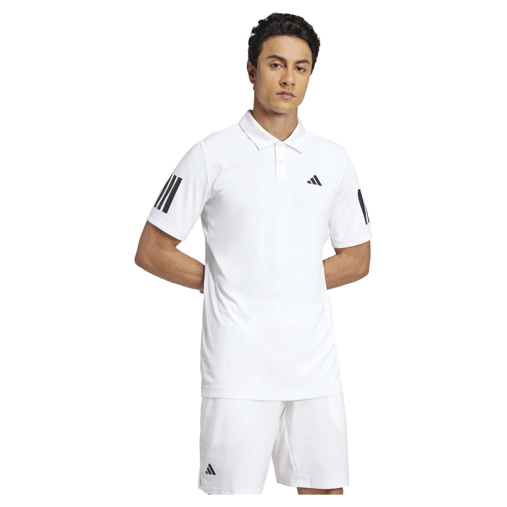 Polo Adidas Club 3STR Blanco 2026
