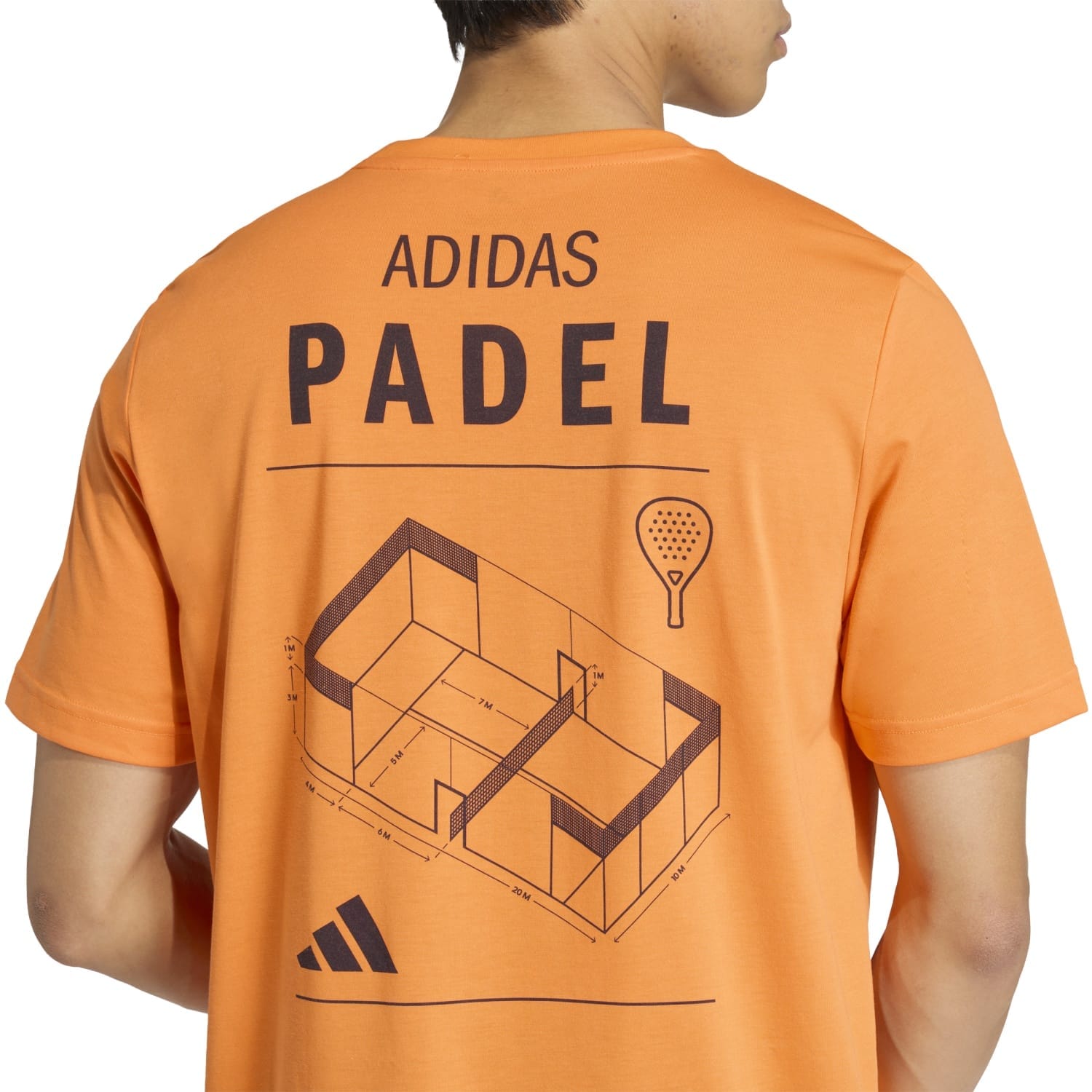 Camiseta Adidas M Padel Cat G T Naranja/Negro
