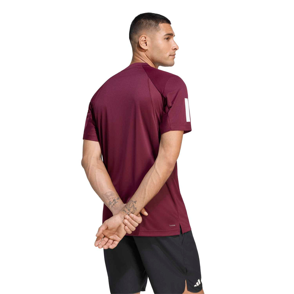 Camiseta Adidas Club 3STR Granate 2026