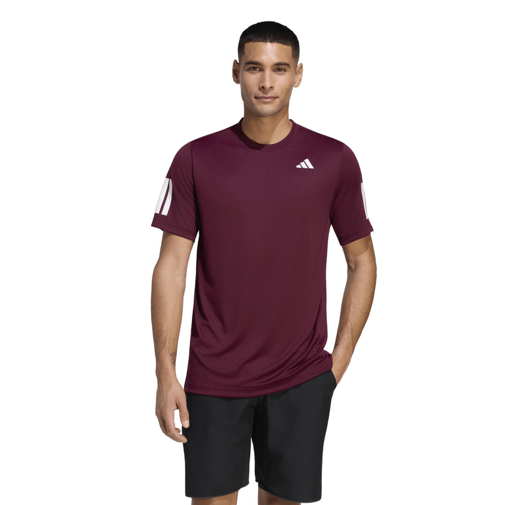 Camiseta Adidas Club 3STR Granate 2026