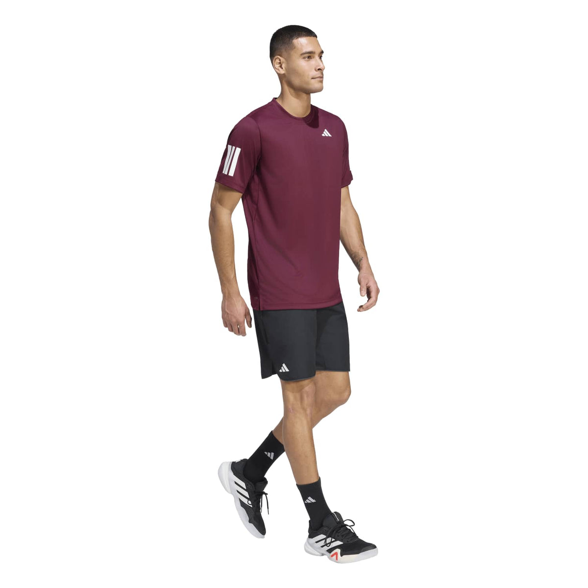 Camiseta Adidas Club 3STR Granate 2026