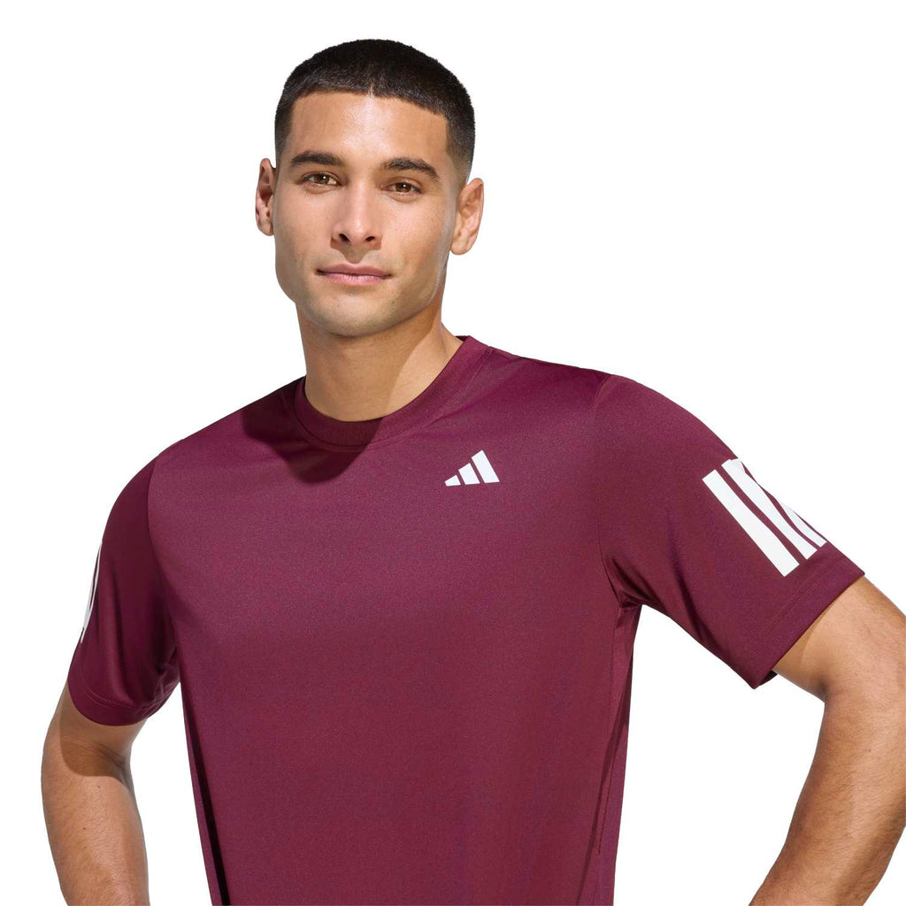 Camiseta Adidas Club 3STR Granate 2026