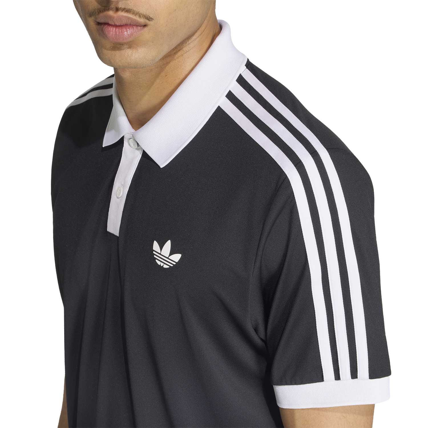 Polo Adidas Classic Negro/Blanco
