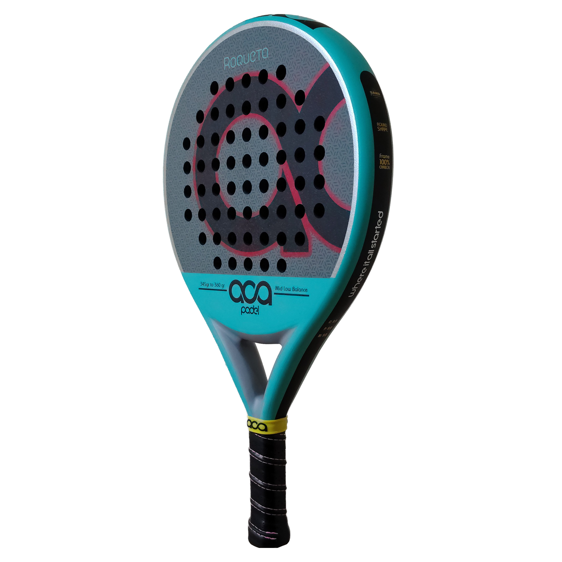 Aca Padel Roqueta Turquesa/Rosa 2026