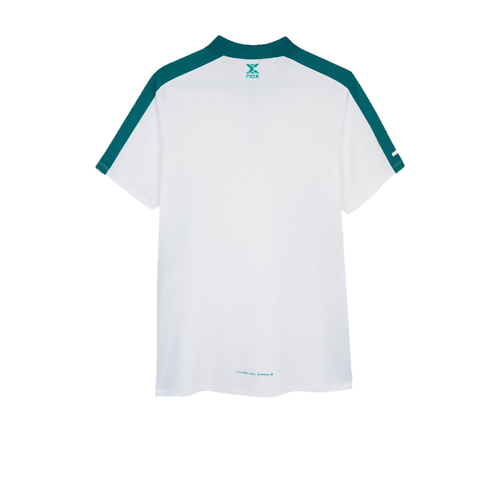 Polo Hombre Nox Pro Blanco/Verde Ivy 2026