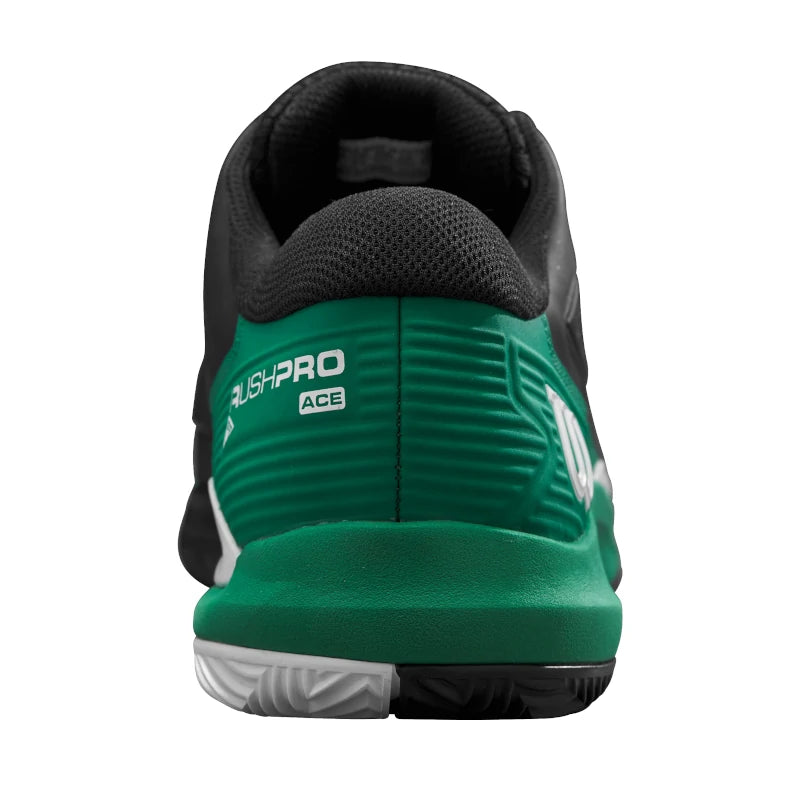 Zapatillas Rush Pro Ace Clay Negro/Verde 2025