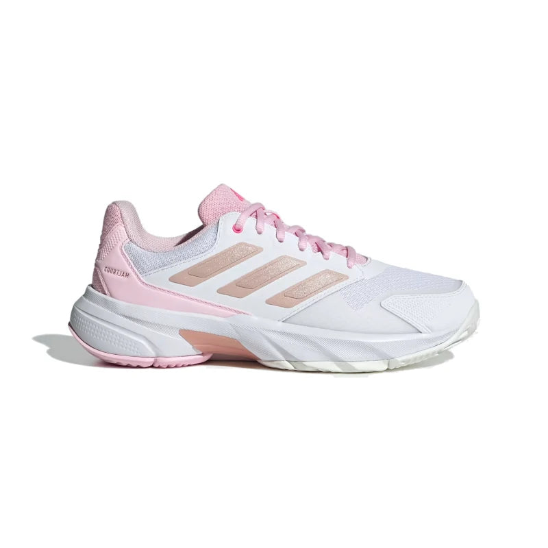 Zapatillas Adidas Courtjam Control 3 W Cloud White/Silver Metallic/Lucid Pink