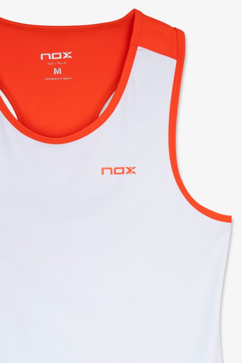 Camiseta Tirantes Nox Mujer Team Blanco/Rojo 2026