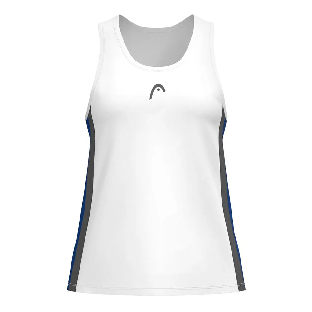 Camiseta Tirantes Head Club 25 Tech Azul Royal/Blanco