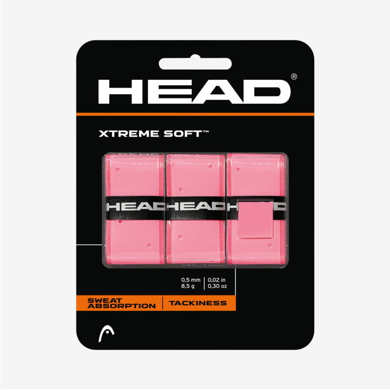 Pack 3 Overgrips Head Extreme Soft Rosa