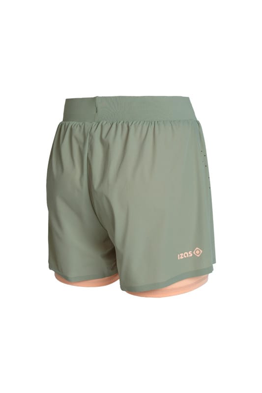 Pantalon Corto Izas Cagliari Mujer Verde/Rosa