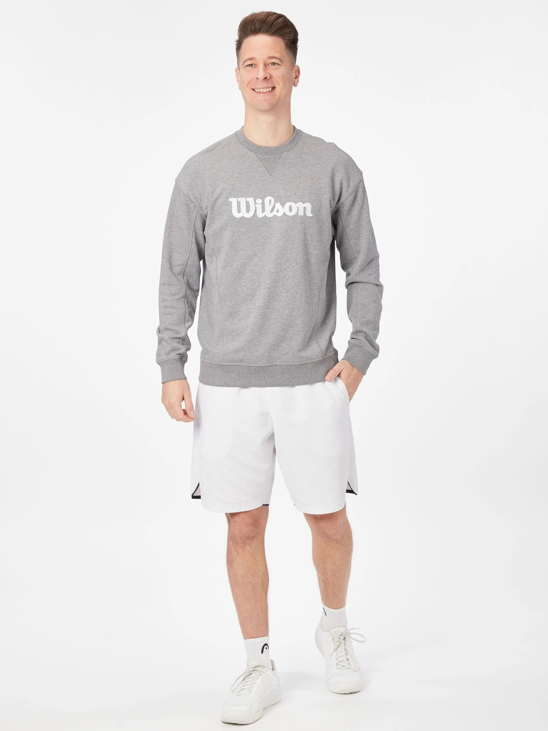 Sudadera hombre Wilson Team Crewneck Gris